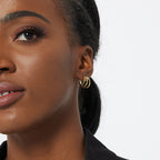 E0023Fengsu Jin Geometric Multi-Hoop Earrings for Women Fashion Round Hoop Earrings Copper Gold-Plated Jewelry