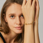 B0103 Copper plating18K Gold Personality Bowknot Small Circle Fashion Trendy Rope Couple Bracelet