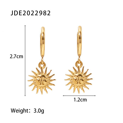 2H Stainless Steel Tassel Earrings Star Stud Earrings Jewelry Non-Fading