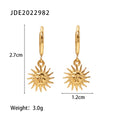 Star Tassel Stainless Steel Gold-Plated Drop Earrings — alternate product view — jewelry finish and design detail