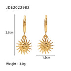 2H Stainless Steel Tassel Earrings Star Stud Earrings Jewelry Non-Fading