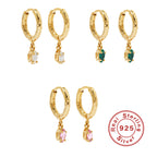 S925Sterling Silver Fashion High-End Wrinkle Style Zircon Earrings Hoop Hot-Selling Inlaid Diamond Earrings for Women