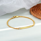 B0061gold Diamond-encrusted Cuban Chain Bracelet Female fashion Couple Bracelet Student Jewelry Gift