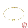 925 Sterling Silver Diamond Heart Bracelet for Women Korean Style — collection product image 06