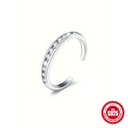 S925Sterling Silver Inlaid Diamond Adjustable Open Toe Ring Hot-Selling Summer Beach Toe Ring Foot Jewelry