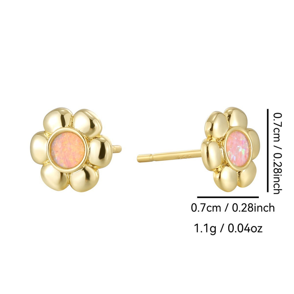 E0765 Vintage Design Flower Resin Earrings for Women New Plated 18K Golden  Fashion Earrings