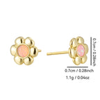 E0765 Vintage Design Flower Resin Earrings for Women New Plated 18K Golden  Fashion Earrings