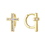 SE0078 S925Silver plating14K Gold Cross Zirconia Earrings for Women New Earrings