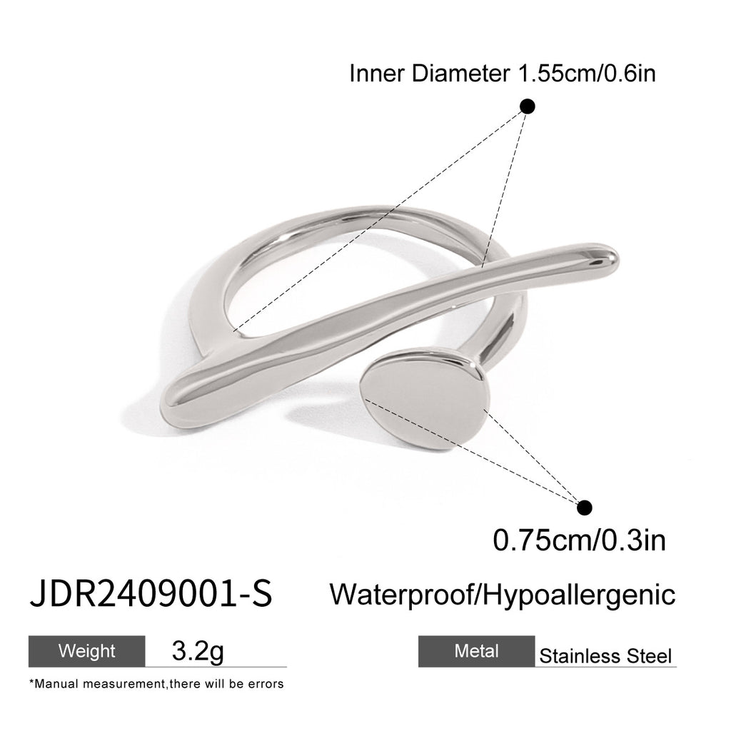 Irregular Stainless Steel Ring Exaggerated Jewelry rings