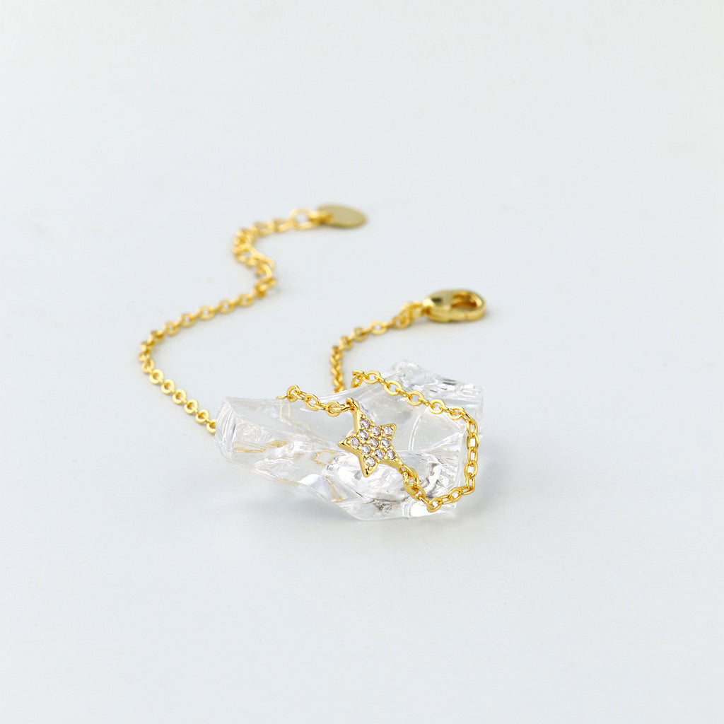 B0008 Star Bracelet for Women, Simple Style, Best Friend, Copper Inlaid with Zircon, Student Jewelry