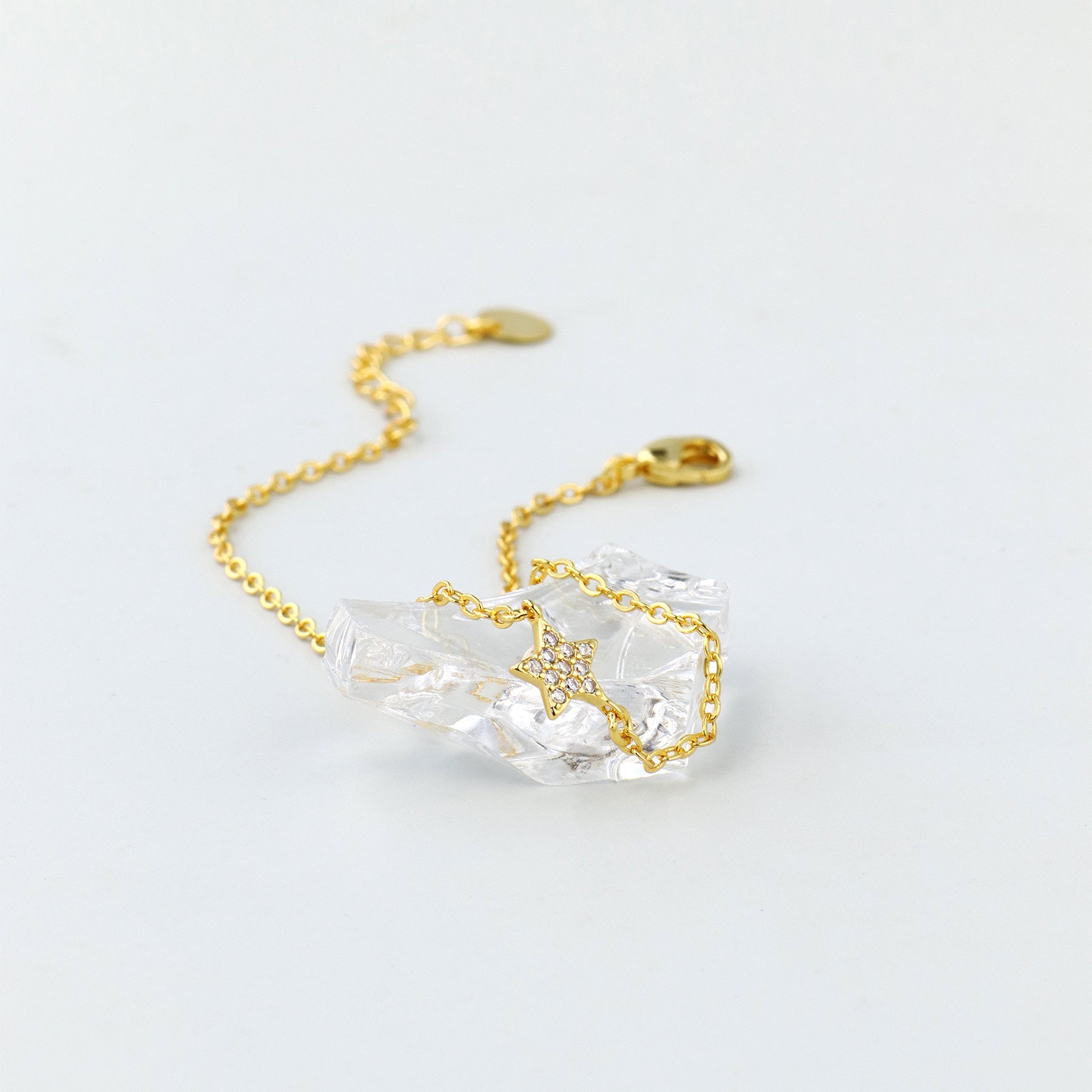 B0008 Star Bracelet for Women, Simple Style, Best Friend, Copper Inlaid with Zircon, Student Jewelry