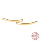 S925Pure Silver Minimalist Line Ear Hooks Ear Studs Ear Jewelry Hot-Selling Earrings Ear Clips