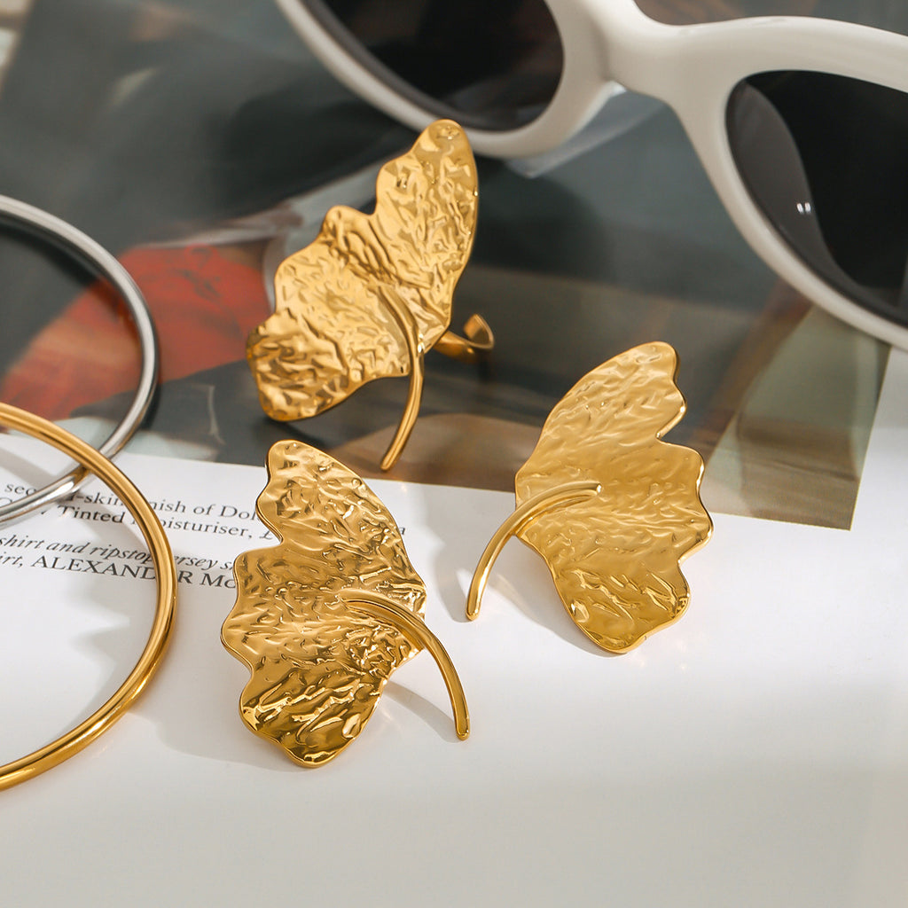 2H Stainless Steel Stud Earrings Ring Design Jewelry earrings