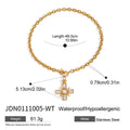 Cross Stainless Steel Pendant Necklace in Gold-Tone with gold-tone stainless steel construction