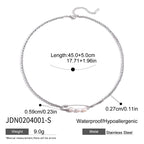 2H Paperclip Pearl Necklace Design Clavicle Chain Stainless Steel Jewelry