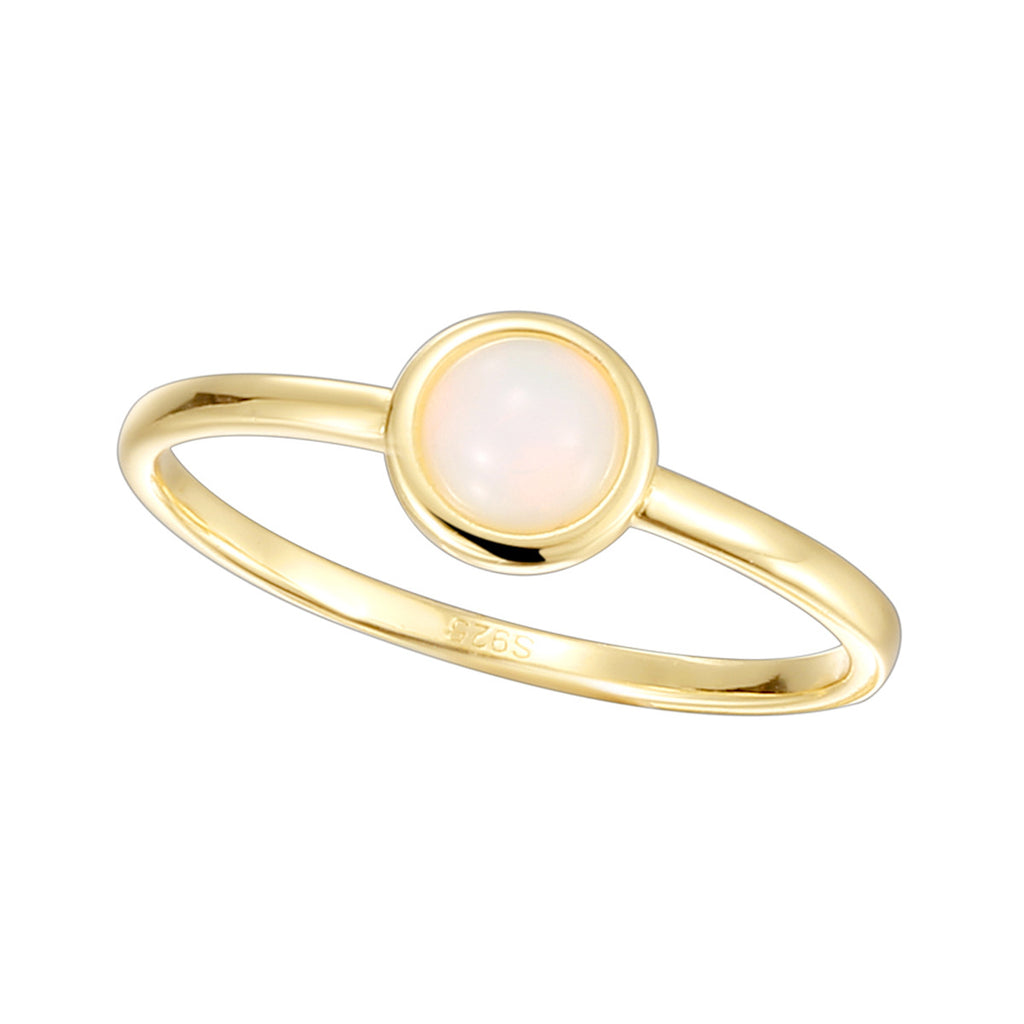 SR0054 S925Silver Round Ring Design Geometric Fashion Personality