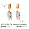 Enamel Stainless Steel Stud Earrings in Gold-Tone — Elevated Essential with a stud design profile
