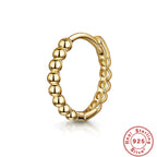 S925Sterling Silver Cartilage Piercing Diamond-Studded Hoop Earrings Ear Cuffs Ear Studs shien Hot-selling Punk Style Ear Cuff