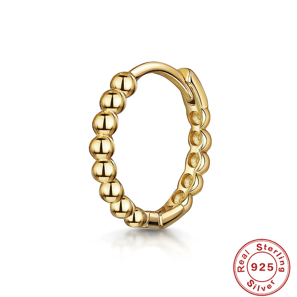 S925Sterling Silver Cartilage Piercing Diamond-Studded Hoop Earrings Ear Cuffs Ear Studs shien Hot-selling Punk Style Ear Cuff