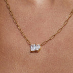 2H Zircon Necklace Collarbone Chain Non-Fading Jewelry for Women