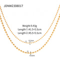 Modern 18K Gold-Plated Stainless Steel Layered Necklace — jewelry construction