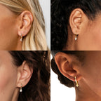 S925Sterling Silver Dagger Cross Earrings Devil's Eye Star Moon Pendant Hoop Earrings Hot-Selling Women's Earrings