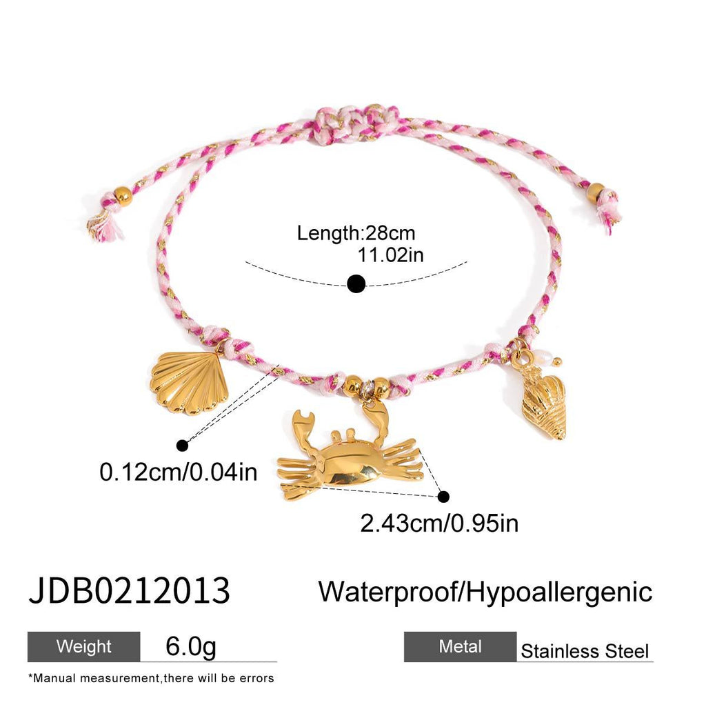 Ocean Weaving Diy Bracelet Bracelet Stainless Steel Jewelry Accessories Pendant