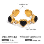 Stainless Steel Water Drop Glass Pendant Necklace Collarbone Chain Non-Fading Jewelry