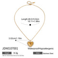 Heart Gold-Plated Stainless Steel Pendant Necklace — Curated Style — alternate product view — jewelry finish and design detail