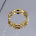 R0494 Lightweight Simple Fashion Heart Resin Ring for Women Copper Gold Plated Micro Inlaid White Zircon