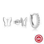 925Sterling Silver Mini Geometric Butterfly Earrings Earrings Earrings Set Hot Selling Earrings for Women