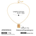 Gold-Plated Heart Pendant Stainless Steel Necklace — alternate product view — jewelry finish and design detail