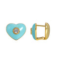Gold-Plated Brass Heart CZ Earrings with Cubic zirconia Detail for private-label fashion jewelry buyers