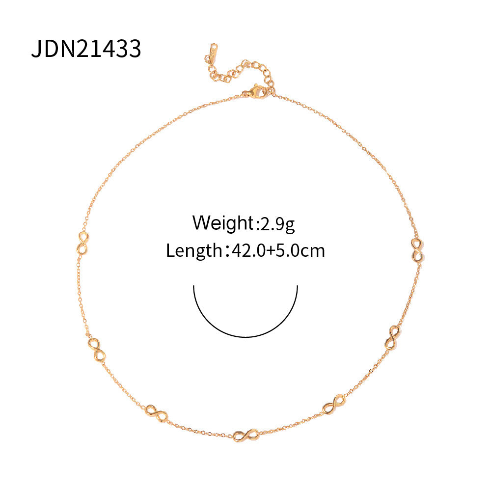 New Fashion Bracelet18K Gold-plated Infinity Symbol Fine Stainless Steel Bracelet Trendy Jewelry