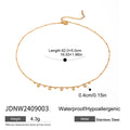 Gold-Plated Beaded Stainless Steel Chain Necklace — plating detail — jewelry finish and design detail