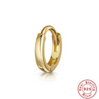 S925Sterling Silver Cartilage Piercing Diamond-Studded Hoop Earrings Ear Cuffs Ear Studs shien Hot-selling Punk Style Ear Cuff