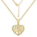 Gold-Plated Brass Heart Pendant Necklace — Soft Contour styled for independent jewelry boutiques — jewelry finish and design detail