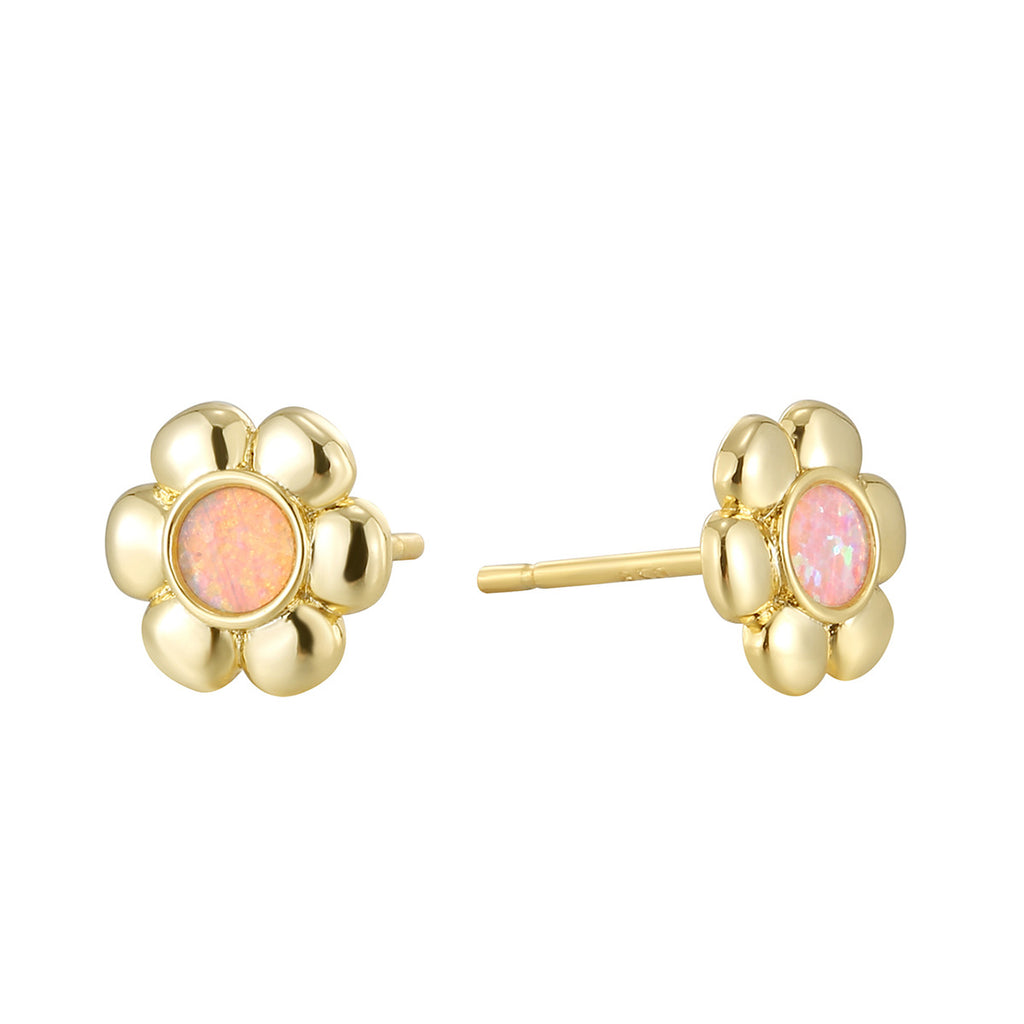 E0765 Vintage Design Flower Resin Earrings for Women New Plated 18K Golden  Fashion Earrings