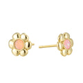 18K Gold-Plated Brass Floral Enamel Earrings with gold-tone brass construction — jewelry finish and design detail