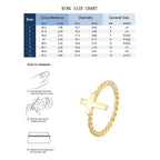 R0637 Design Sense Cross Ring Copper Plated18K Gold Finger Ring Fashion Trendy Decoration