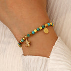B0243 Fashion Starfish Vacation Beaded Design Trendy Jewelry Bracelet