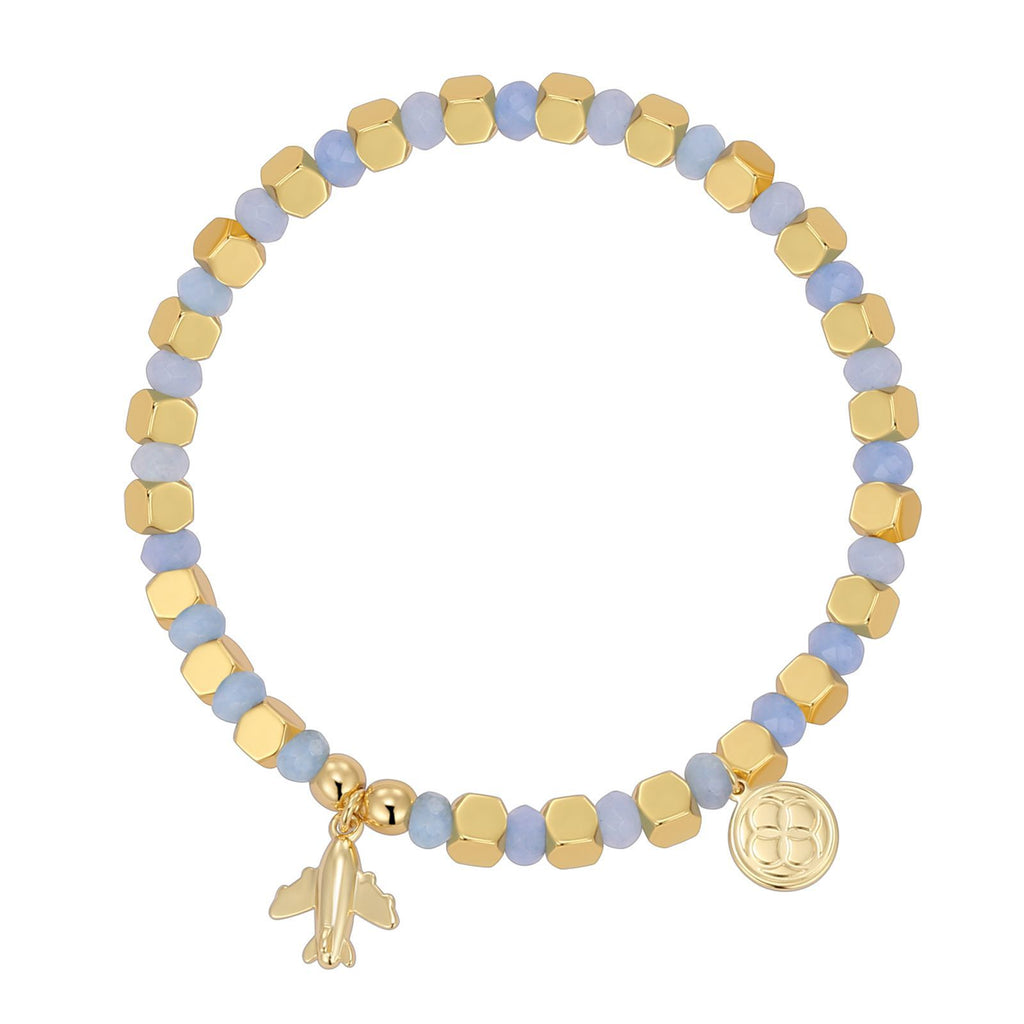 CYB0261 Airplane Model Beaded Stone Fashion Bracelet