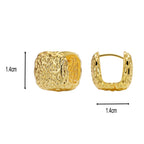 E0623 Exaggerated Design Earrings for Women Irregular Concave Surface Minimalist Retro Ear Accessories