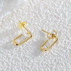 E0399 Simple Elegant Fashion Irregular Earrings for Women with Design Sense and Pearl Beads