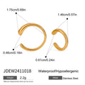 Cubic Zirconia Gold-Plated Stainless Steel Earrings — product styling — jewelry finish and design detail