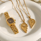 Heart Necklace Accessories Non-Fading Jewelry Stainless Steel Necklace