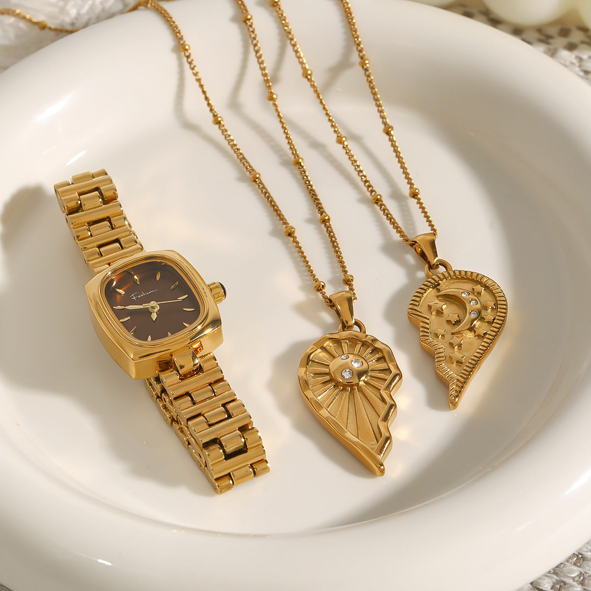 Heart Necklace Accessories Non-Fading Jewelry Stainless Steel Necklace