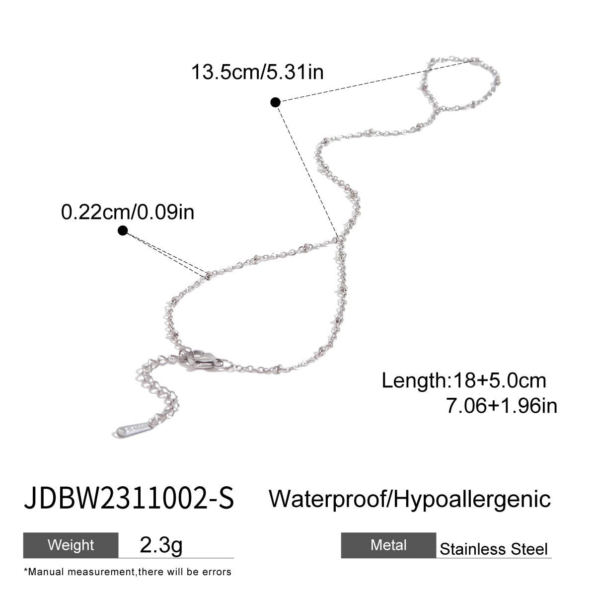 2H Stainless Steel Metal Bracelet Non-Fading Jewelry for Women Design