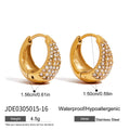 Stainless Steel 18K Gold-Plated Earrings — alternate product view — jewelry finish and design detail