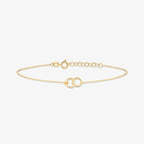 S925 Sterling Silver Double Circle Bracelet For Women Fashion